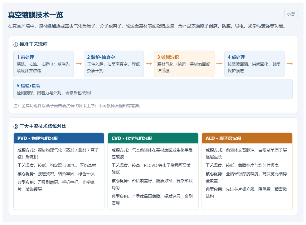 真空镀膜：给材料穿上 "功能外衣" 的表面工程技术